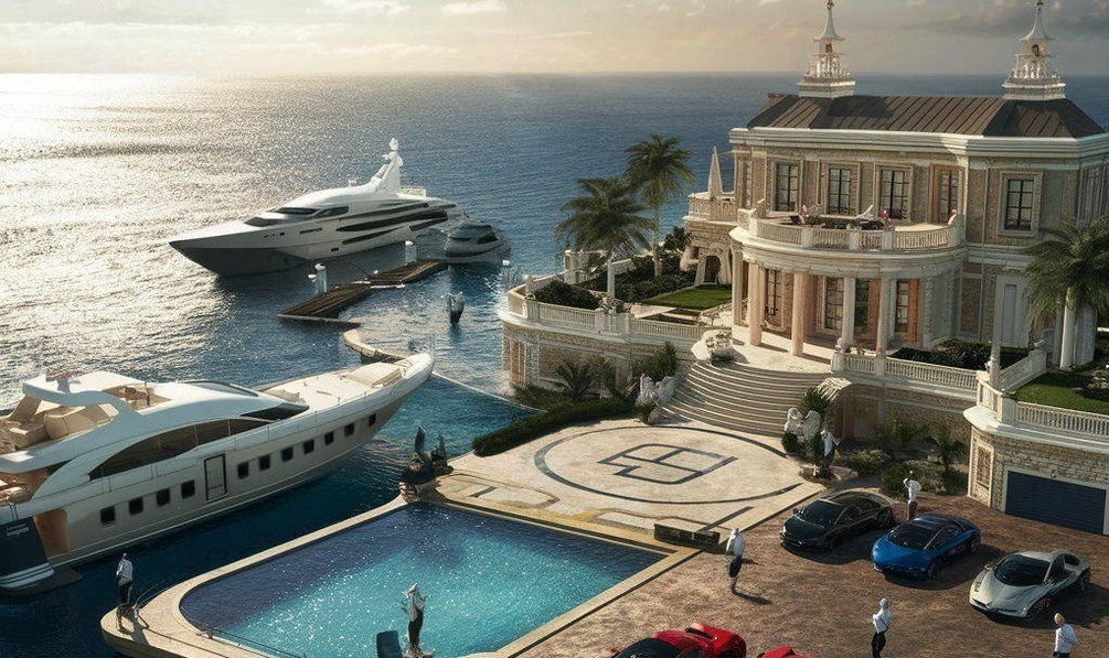Luxury assets representing hypothetical billionaire spending