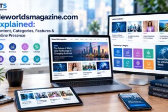 Neworldsmagazine.com online magazine featuring technology, business, fashion, lifestyle, news, and digital content categories.