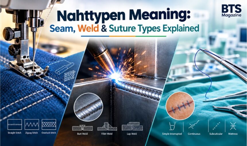 Nahttypen meaning explained through seam, weld, and suture types
