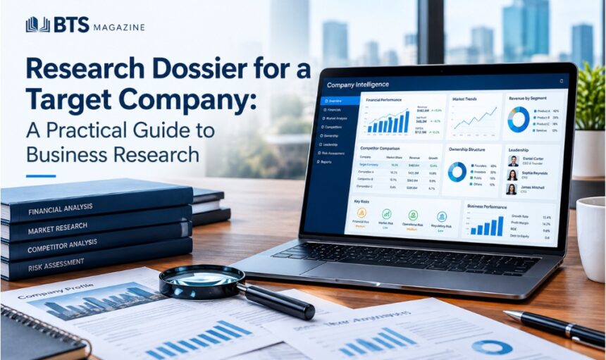 Research Dossier for a Target Company business intelligence and company research analysis