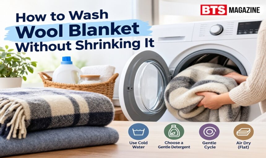 How to wash wool blanket without shrinking it using gentle cleaning and drying methods