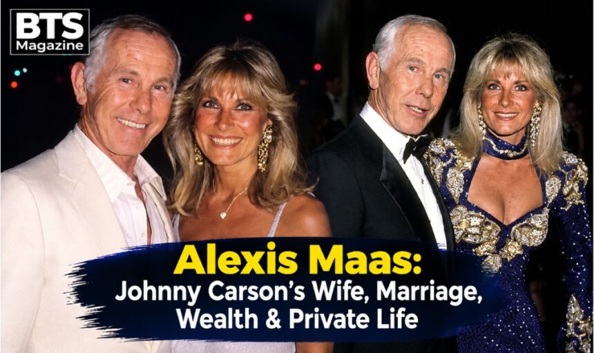 Alexis Maas, Johnny Carson’s fourth wife, featured in a biography about her marriage, private life, and legacy.
