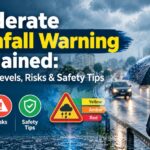 Moderate rainfall warning explained with rainfall levels, risks and safety tips