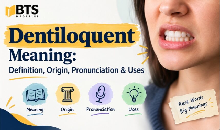 Dentiloquent meaning, definition, origin, pronunciation and examples