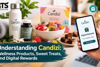 Colorful gummies and candy pieces arranged together to represent the Candizi wellness and confectionery concept