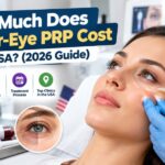 PRP under eyes cost in the USA, showing an under-eye rejuvenation treatment.