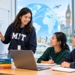 MIT student teaching STEM subjects to international students through the Global Teaching Labs program
