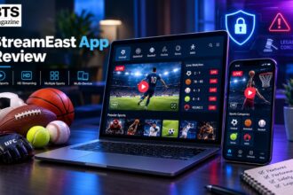 StreamEast App review showing live sports streaming interface and safety considerations