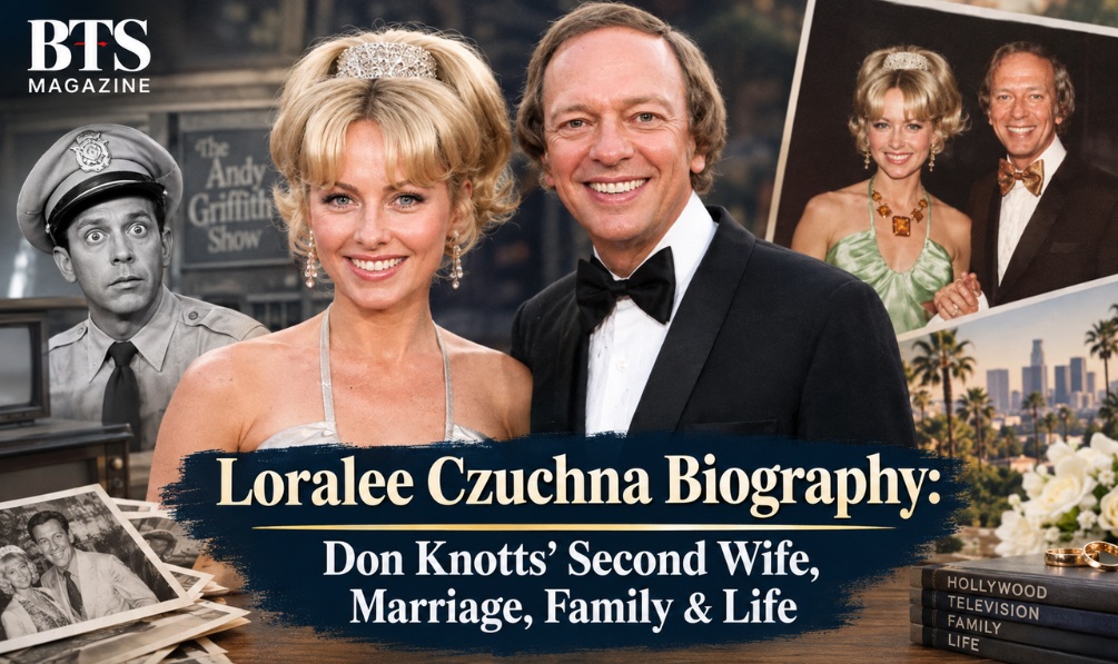 Loralee Czuchna and Don Knotts featured in a vintage Hollywood biography image