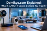 Domikyo.com explained with smart home technology, connected devices, Wi-Fi networking, and IoT security.