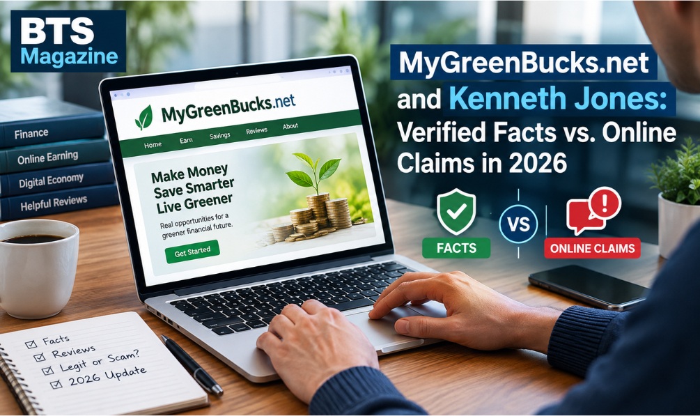 Fact check graphic comparing verified and unconfirmed claims about MyGreenBucks.net and author Kenneth Jones