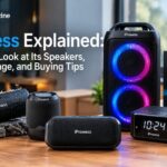 iProwess portable Bluetooth speaker placed on a desk