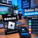 Roblox gift card redeem guide explaining how to enter a gift card code and check account credit.
