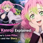 Mitsuri Kanroji, the Love Pillar of Demon Slayer, with her pink and green braided hair
