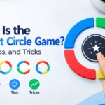 Perfect Circle Game showing a circle drawing challenge with accuracy scoring