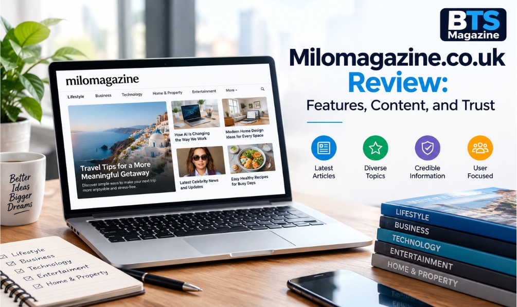 Milomagazine.co.uk review featuring website content, magazine articles, features, and trust evaluation
