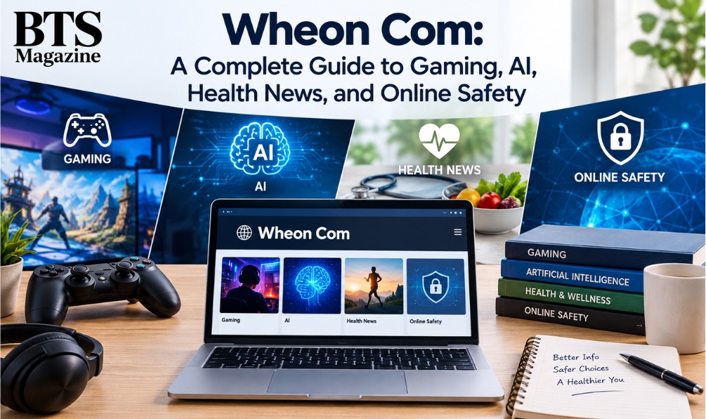 Laptop screen showing a multi-niche website with gaming, AI, and health news sections