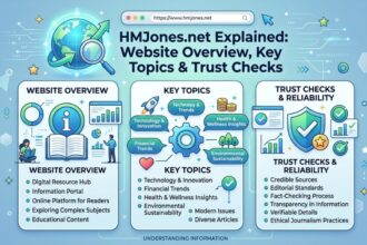 HMJones.net website guide covering business finance topics and credibility checks