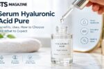 Serum hyaluronic acid pure in a glass dropper bottle for skin hydration