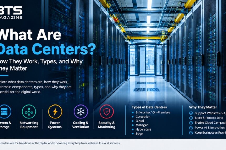 What are data centers, how they work, their main components, types, and importance for digital services.